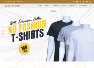 How kbfashion.net looks like on a tablet such as an iPad.