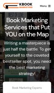 How kbookmarketing.com looks like on a mobile device such as an iPhone.