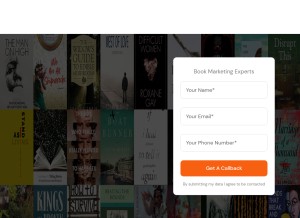 How kbookmarketing.com looks like on a tablet such as an iPad.