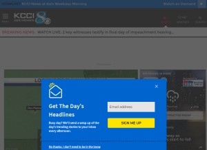 How kcci.com looks like on a tablet such as an iPad.