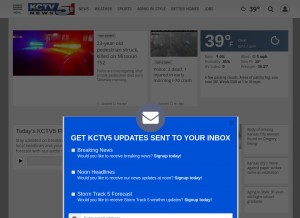 How kctv5.com looks like on a tablet such as an iPad.