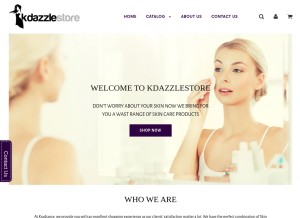 How kdazzlestore.com looks like on a tablet such as an iPad.
