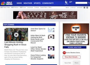How kdlt.com looks like on a tablet such as an iPad.