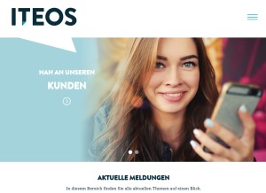 How kdrs.de looks like on a tablet such as an iPad.