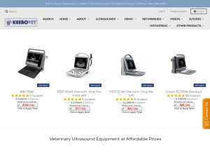 How keebovet.com looks like on a tablet such as an iPad.