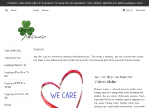 How keenes.biz looks like on a tablet such as an iPad.