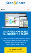 How keepandshare.com looks like on a mobile device such as an iPhone.