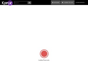 How keepgif.com looks like on a tablet such as an iPad.
