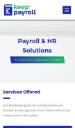 How keeppayroll.com looks like on a mobile device such as an iPhone.