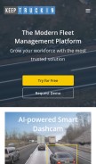 How keeptruckin.com looks like on a mobile device such as an iPhone.