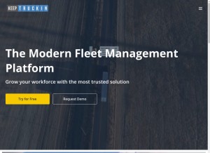 How keeptruckin.com looks like on a tablet such as an iPad.