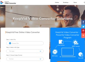 How keepvid.cc looks like on a tablet such as an iPad.