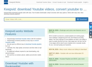 How keepvid.works looks like on a tablet such as an iPad.