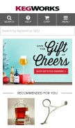 How kegworks.com looks like on a mobile device such as an iPhone.