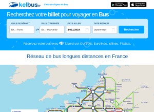 How kelbus.fr looks like on a tablet such as an iPad.