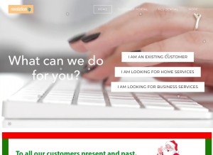 How kelcom.net looks like on a tablet such as an iPad.