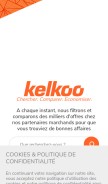 How kelkoo.fr looks like on a mobile device such as an iPhone.