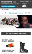 How keller-sports.de looks like on a mobile device such as an iPhone.