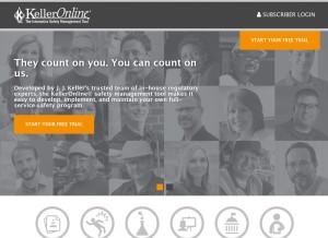 How kelleronline.com looks like on a tablet such as an iPad.