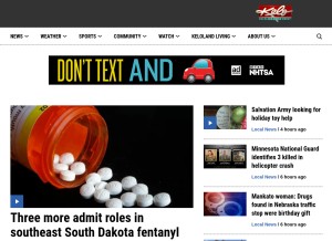 How keloland.com looks like on a tablet such as an iPad.