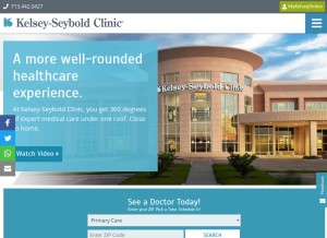 How kelsey-seybold.com looks like on a tablet such as an iPad.