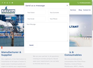 How kelvinindia.in looks like on a tablet such as an iPad.