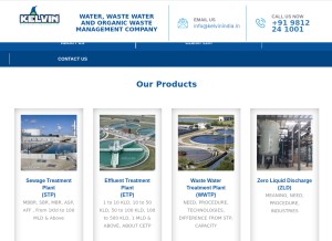 How kelvinwatertreatment.com looks like on a tablet such as an iPad.