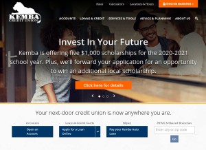 How kemba.com looks like on a tablet such as an iPad.