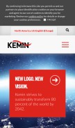 How kemin.com looks like on a mobile device such as an iPhone.