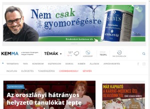 How kemma.hu looks like on a tablet such as an iPad.