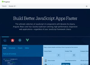 How kendostatic.com looks like on a tablet such as an iPad.
