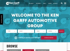 How kengarff.com looks like on a tablet such as an iPad.