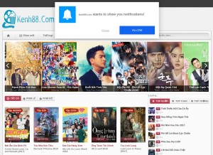 How kenh88.com looks like on a tablet such as an iPad.