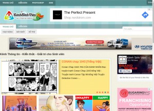 How kenhsinhvien.vn looks like on a tablet such as an iPad.