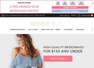 How kennedyblue.com looks like on a tablet such as an iPad.