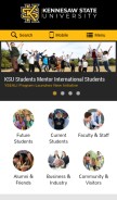 How kennesaw.edu looks like on a mobile device such as an iPhone.