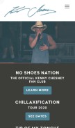 How kennychesney.com looks like on a mobile device such as an iPhone.