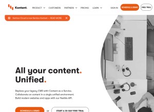 How kenticocloud.com looks like on a tablet such as an iPad.