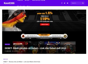 How keo8386.com looks like on a tablet such as an iPad.