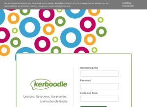 How kerboodle.com looks like on a tablet such as an iPad.