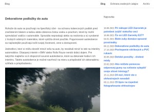 How kerko.sk looks like on a tablet such as an iPad.