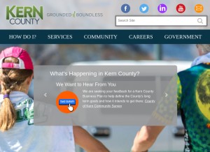 How kerncounty.com looks like on a tablet such as an iPad.