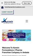 How kerwinformulations.com looks like on a mobile device such as an iPhone.