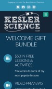 How keslerscience.com looks like on a mobile device such as an iPhone.
