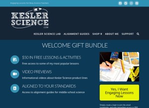 How keslerscience.com looks like on a tablet such as an iPad.
