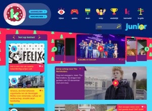 How ketnet.be looks like on a tablet such as an iPad.