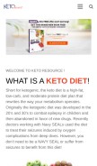 How ketoresource.org looks like on a mobile device such as an iPhone.