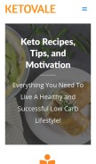 How ketovale.com looks like on a mobile device such as an iPhone.