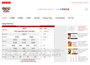 How ketquatructiep.vn looks like on a tablet such as an iPad.