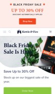 How kettleandfire.com looks like on a mobile device such as an iPhone.